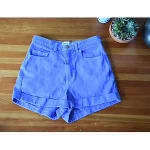 blue American Apparel high waisted shorts!